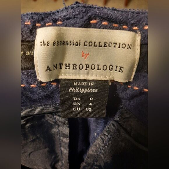 ANTHROPOLOGIE | Essential Corduroy Cropped Flare Trousers Size 0 - Picture 6 of 9